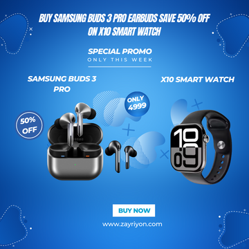 Buy Samsung buds 3Pro Earbuds, Save 50% on x10 Smartwatch